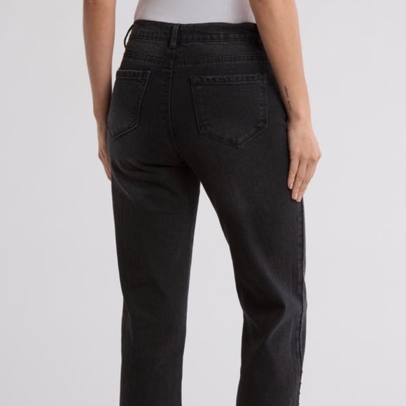 Kensie Astrid Side Rhinestone Straight Leg Jeans, Retro Luxe Stretch, 4/27, NWT - Picture 3 of 7